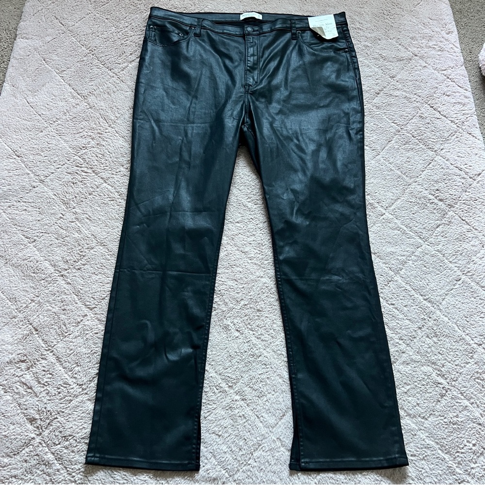 NWT Abercrombie & Fitch 90's Slim Straight Ultra High Rise Pants Preppy Size 36